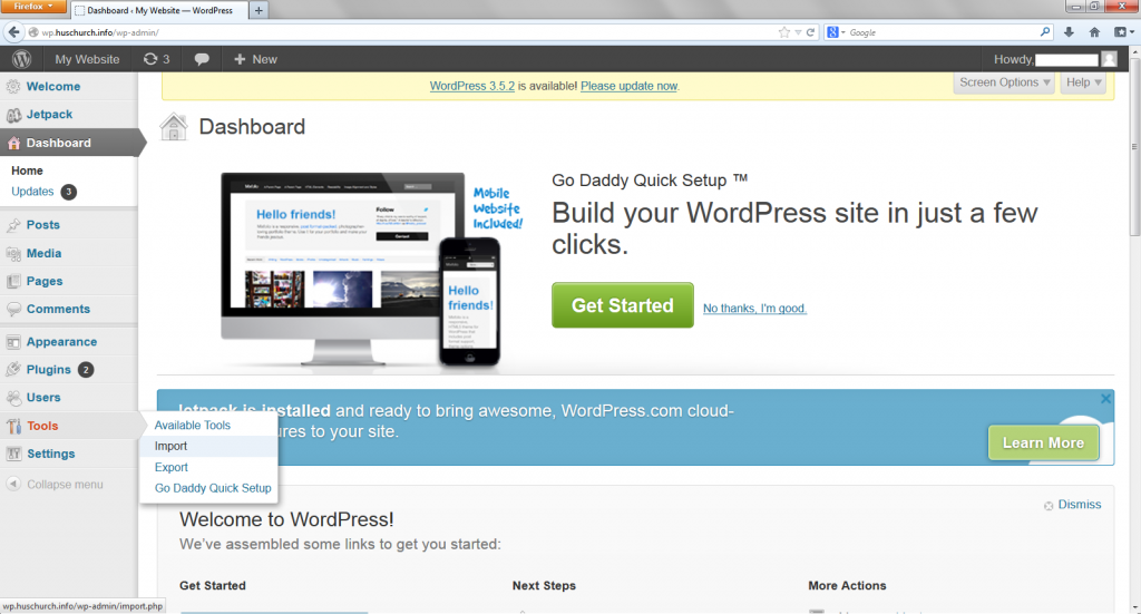 Wordpress Import